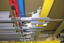 Overhead Monorail system with shifting Bridge in a Paint finishing system